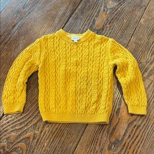 Yellow Cable Knit Kids Sweater